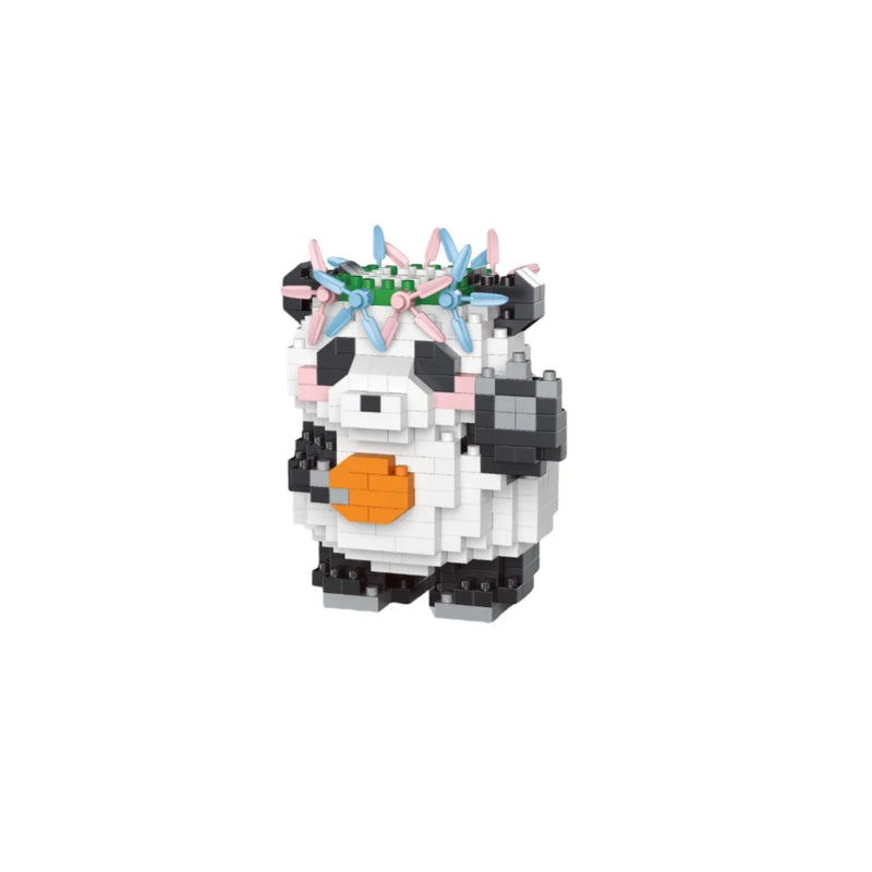 Panda-Shaped Building Blocks Toy Set