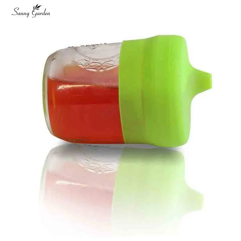 Creative Silicone Kids Baby Sippy Lids Reuseable Silicone Stretchable Leakproof Cup for kids Water Bottle Accessories