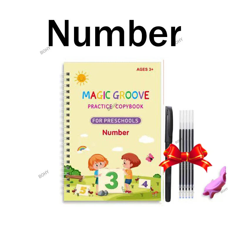 Arabic Kids Writing Sticker English Magic Copy Book