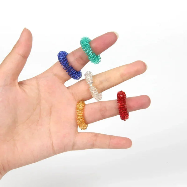 10pcs/Lot Hot Sale Finger Massage Sujok Ring Acupuncture Ring Health Care Body Massage