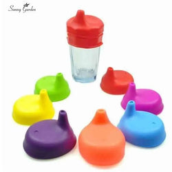 Creative Silicone Kids Baby Sippy Lids Reuseable Silicone Stretchable Leakproof Cup for kids Water Bottle Accessories