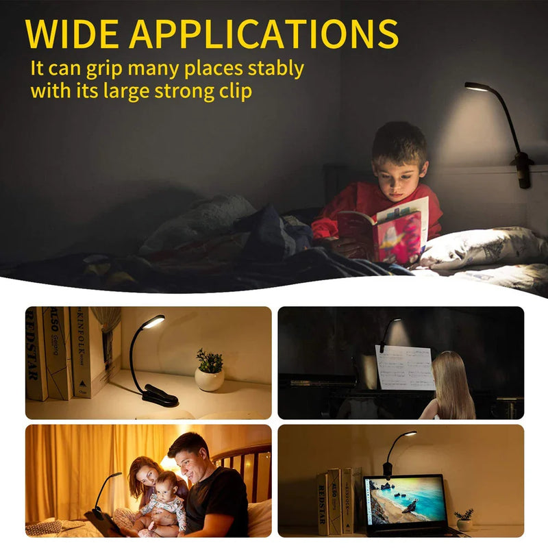 Rechargeable Book Light 7 LED Book Light USB Reading Light