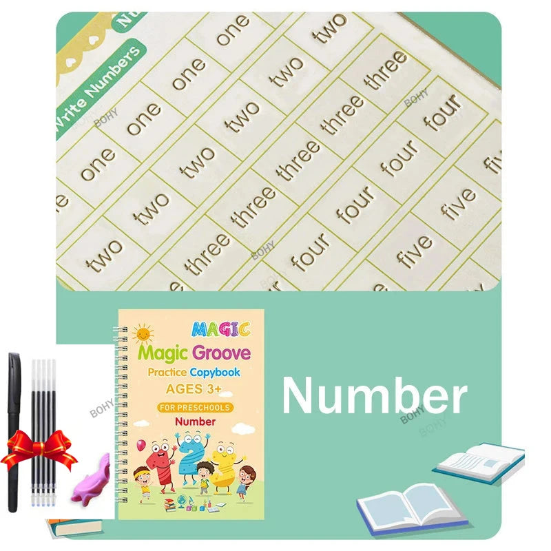 Arabic Kids Writing Sticker English Magic Copy Book