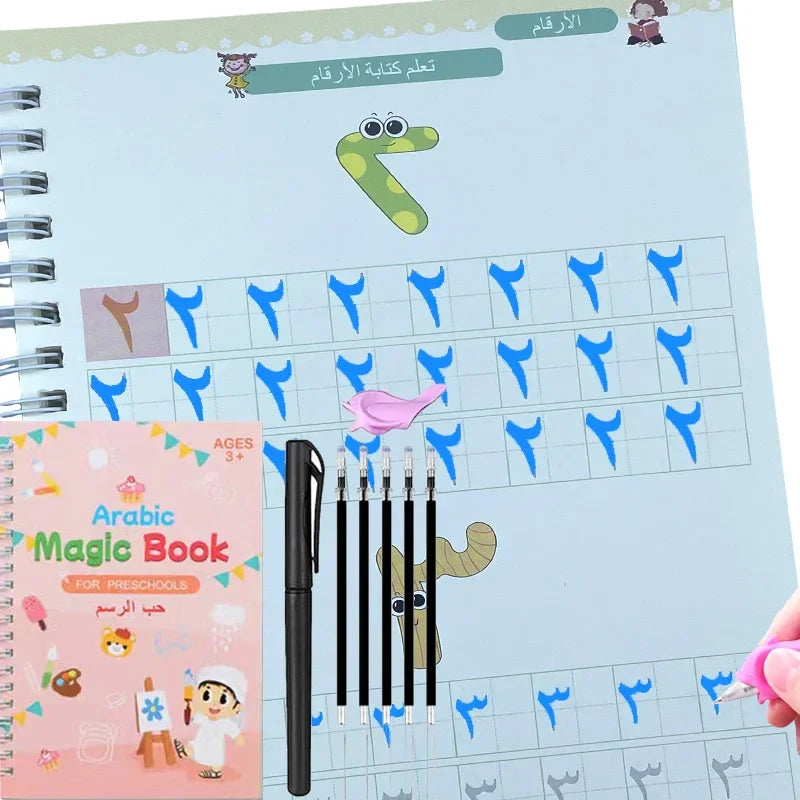 Pen Practic Reusable Magical Writing Book Free