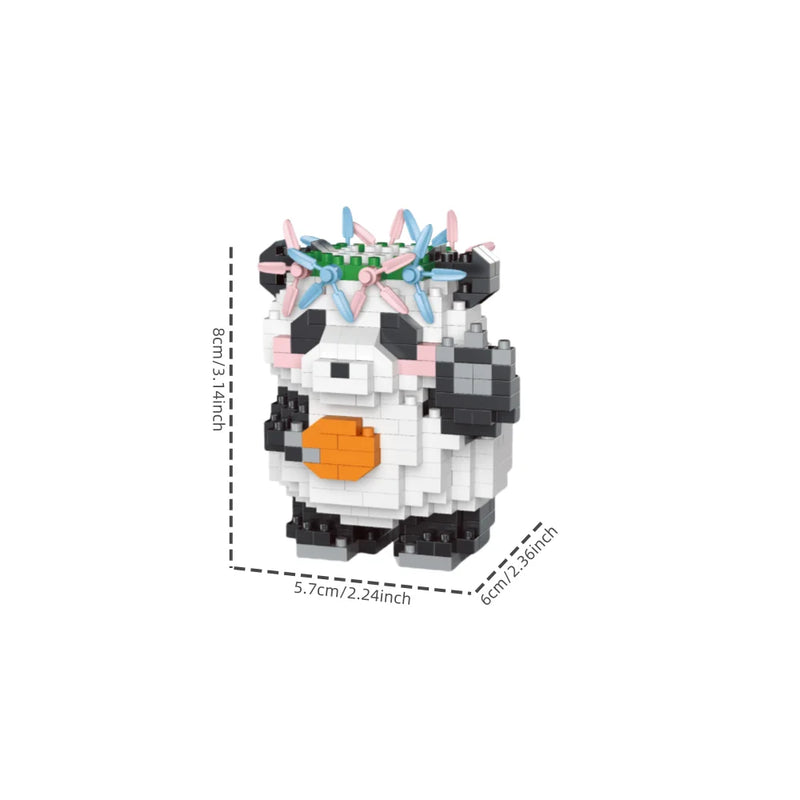 Panda-Shaped Building Blocks Toy Set