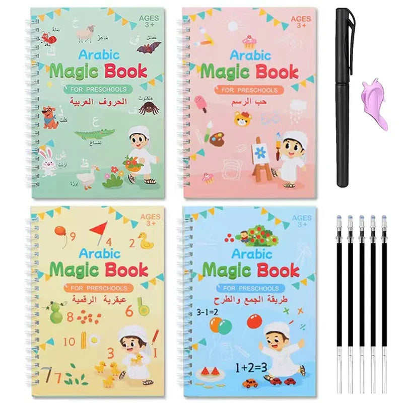 Pen Practic Reusable Magical Writing Book Free