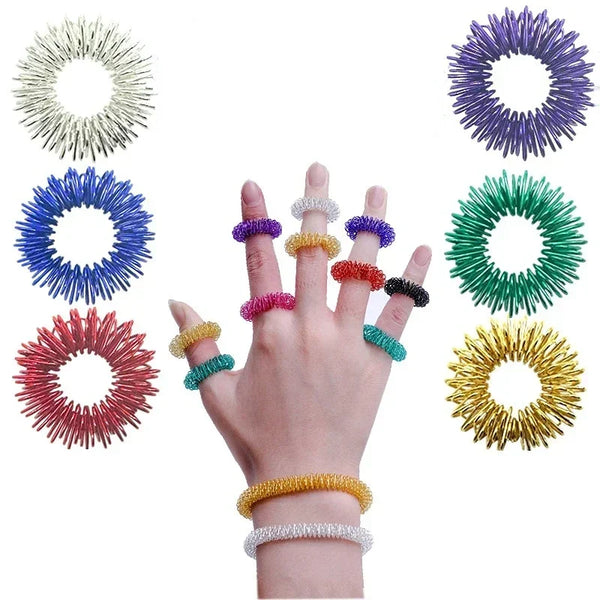 10pcs/Lot Hot Sale Finger Massage Sujok Ring Acupuncture Ring Health Care Body Massage