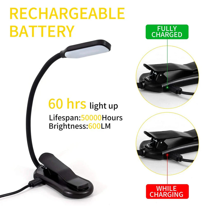 Rechargeable Book Light 7 LED Book Light USB Reading Light